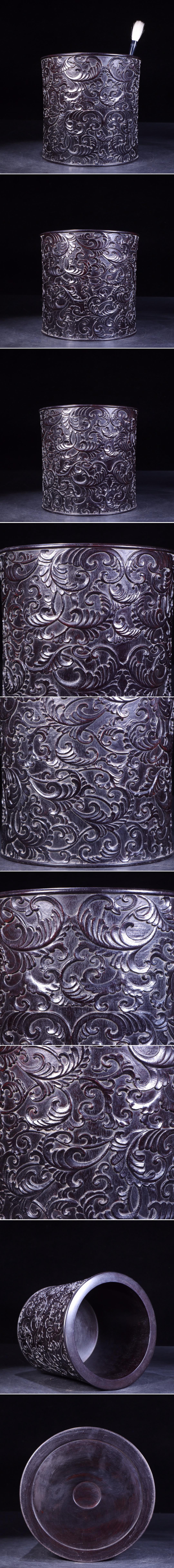 【瓏】紫檀の木彫 龍紋鼻煙壺 清時代 極細工 手彫り 置物擺件 中国古賞物 蔵出